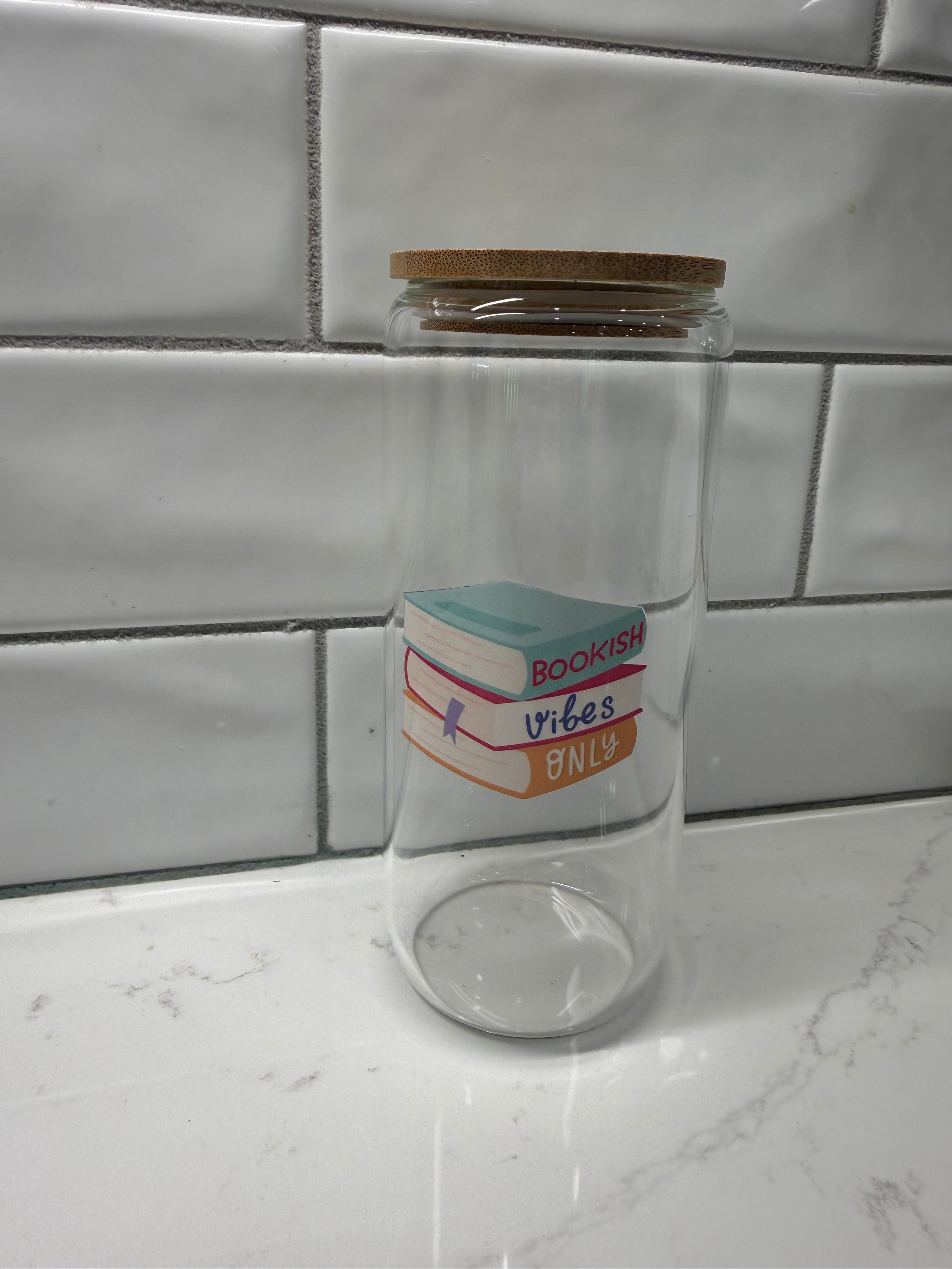 Bookish Glass Cups