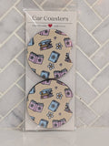Flower Books Car Coasters